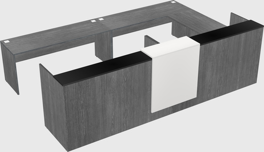 Shared one sided u-shaped reception desk