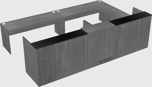 Shared one sided u-shaped reception desk