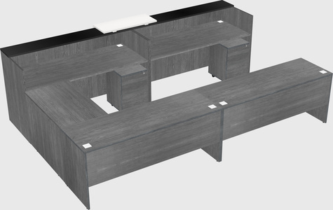 Shared one sided u-shaped reception desk