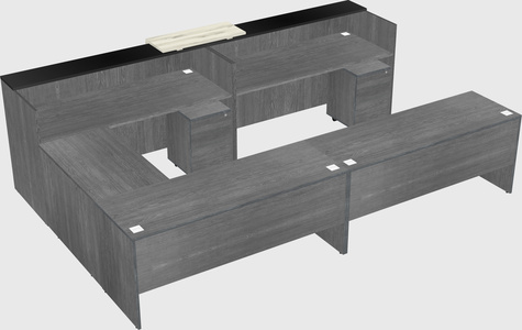 Shared one sided u-shaped reception desk