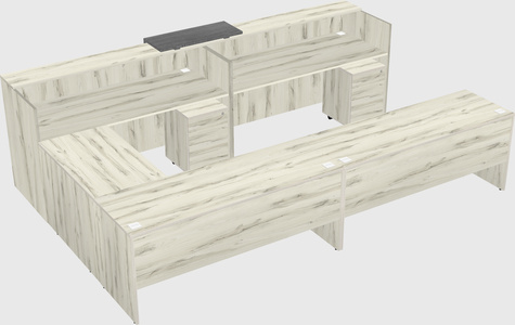 Shared one sided u-shaped reception desk