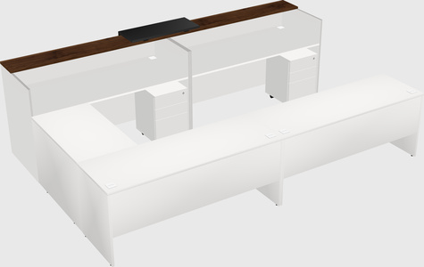 Shared one sided u-shaped reception desk