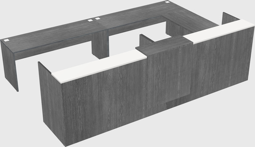 Shared one sided u-shaped reception desk