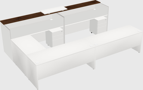 Shared one sided u-shaped reception desk