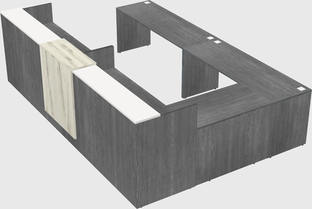 Shared one sided u-shaped reception desk