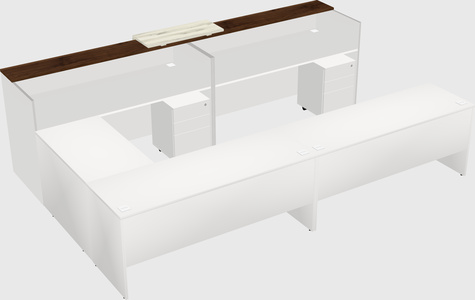 Shared one sided u-shaped reception desk