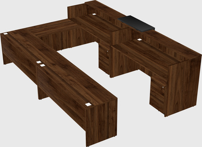 Shared one sided u-shaped reception desk