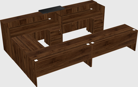Shared one sided u-shaped reception desk