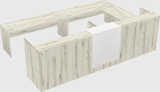 Shared one sided u-shaped reception desk