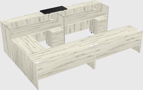 Shared one sided u-shaped reception desk