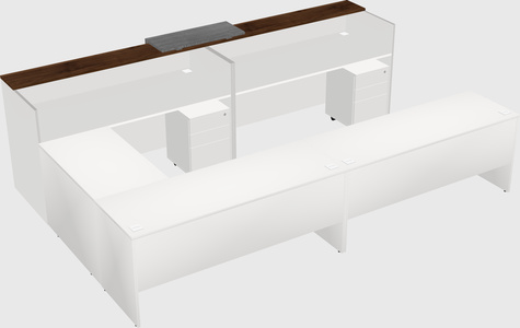 Shared one sided u-shaped reception desk