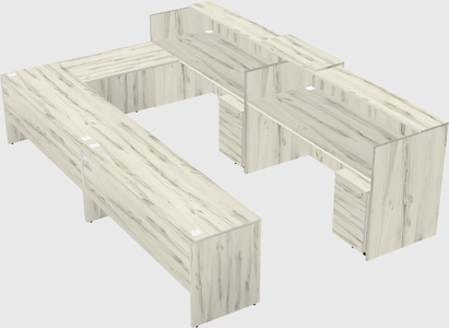 Shared one sided u-shaped reception desk