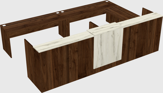 Shared one sided u-shaped reception desk