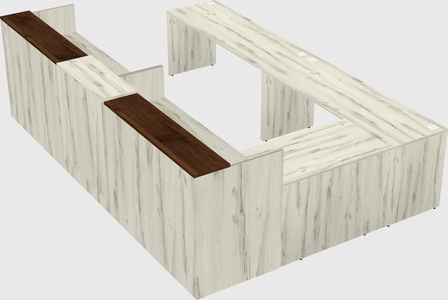 Shared one sided u-shaped reception desk