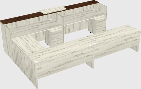 Shared one sided u-shaped reception desk