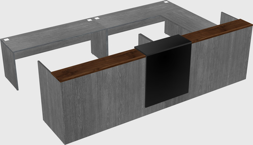 Shared one sided u-shaped reception desk