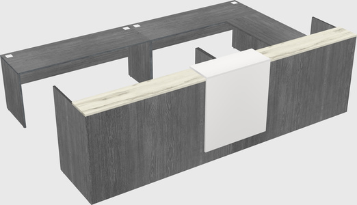 Shared one sided u-shaped reception desk