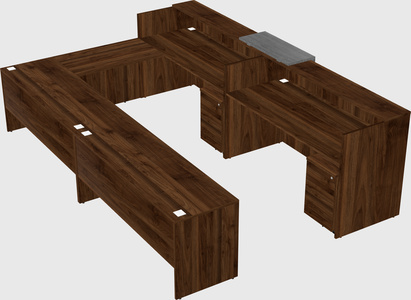 Shared one sided u-shaped reception desk