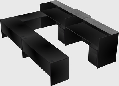 Shared one sided u-shaped reception desk