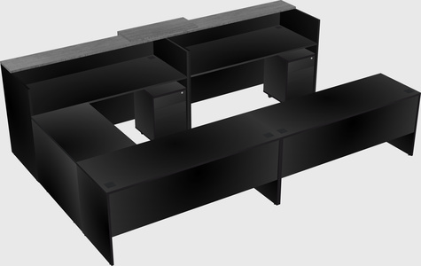 Shared one sided u-shaped reception desk