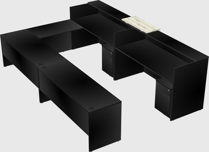 Shared one sided u-shaped reception desk