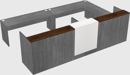 Shared one sided u-shaped reception desk
