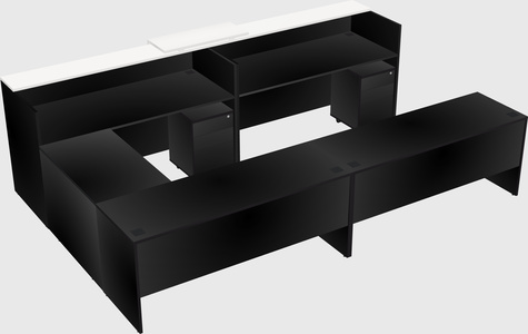 Shared one sided u-shaped reception desk