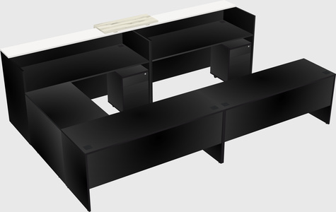 Shared one sided u-shaped reception desk