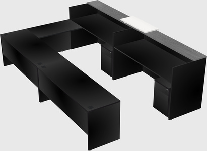 Shared one sided u-shaped reception desk
