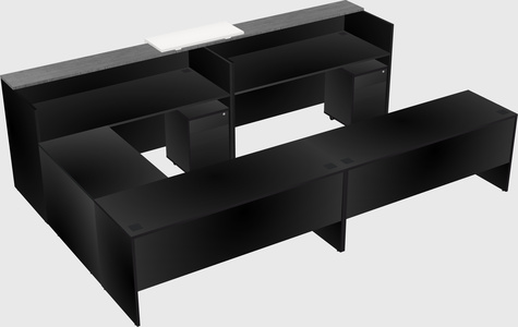 Shared one sided u-shaped reception desk