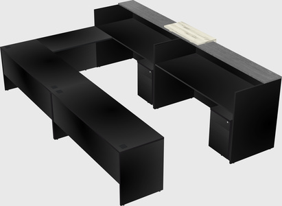 Shared one sided u-shaped reception desk