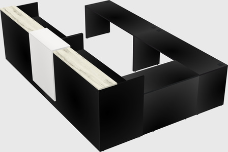 Shared one sided u-shaped reception desk
