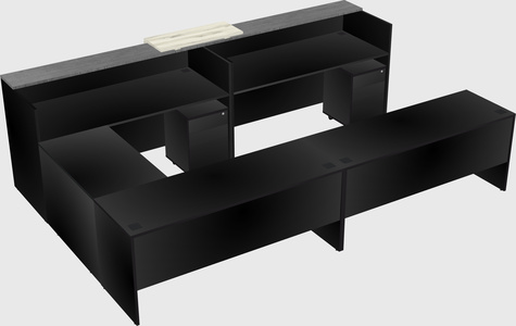 Shared one sided u-shaped reception desk