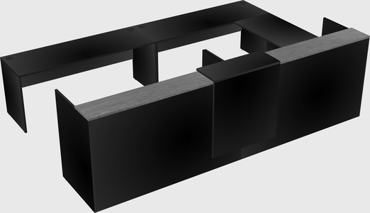 Shared one sided u-shaped reception desk