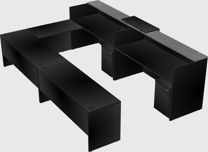 Shared one sided u-shaped reception desk