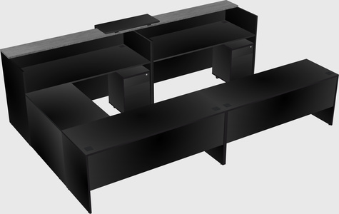 Shared one sided u-shaped reception desk