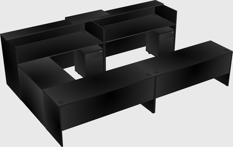 Shared one sided u-shaped reception desk