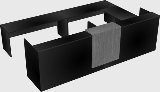 Shared one sided u-shaped reception desk