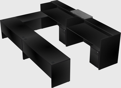 Shared one sided u-shaped reception desk