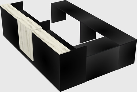Shared one sided u-shaped reception desk