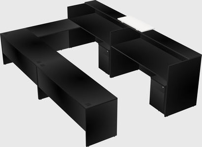 Shared one sided u-shaped reception desk