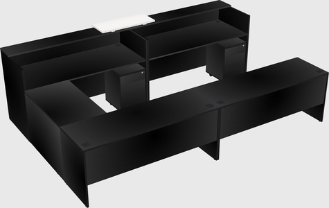 Shared one sided u-shaped reception desk