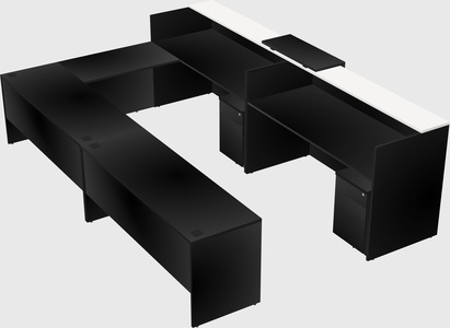 Shared one sided u-shaped reception desk