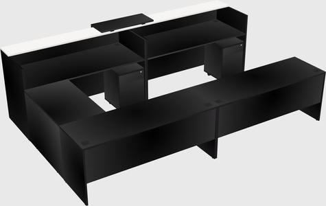 Shared one sided u-shaped reception desk