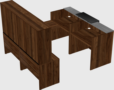 Shared one sided u-shaped reception desk