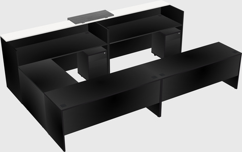 Shared one sided u-shaped reception desk
