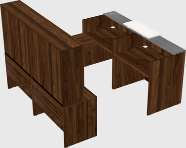 Shared one sided u-shaped reception desk