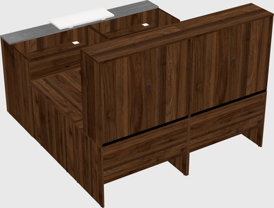 Shared one sided u-shaped reception desk