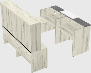 Shared one sided u-shaped reception desk