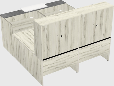 Shared one sided u-shaped reception desk